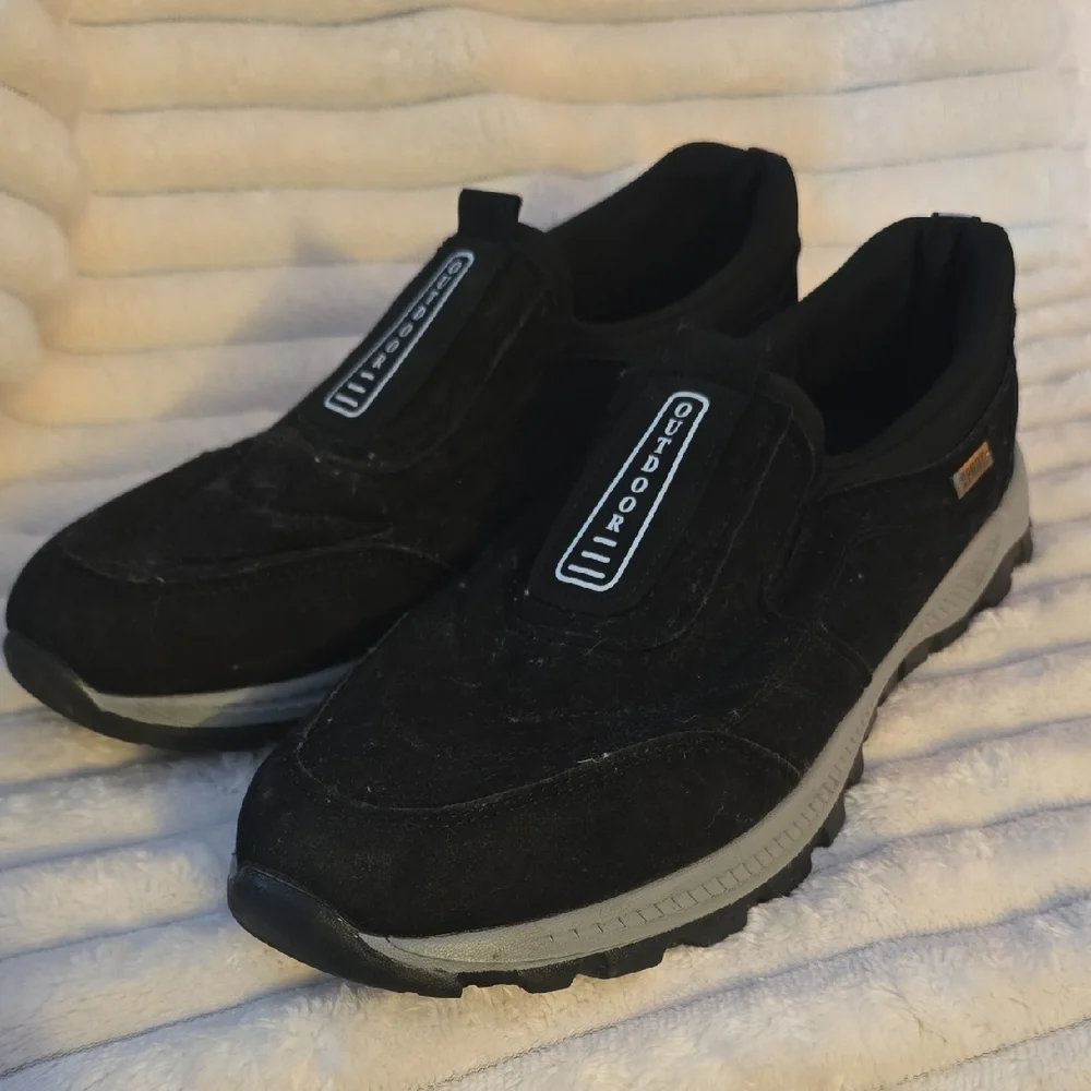 Outdoor Black and Gray Men's Slip-On Sneakers